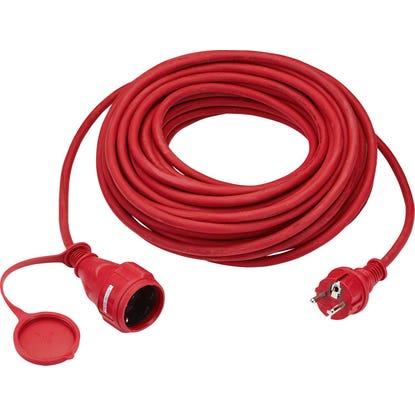 Kabelski podaljšek 20 m, rdeč, H05RR-F 3G1,5