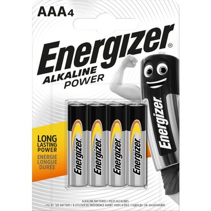 Energizer Alkalna baterija Power AAA Micro 4 kosi
