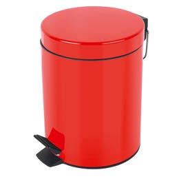 Spirella Koš za odpadke s pedalom Sydney kovinski 5 l rdeči