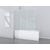Aurlane zložljiva stena za kopalno kad White Comfort 145,4 cm x 140 cm bela 3-krilna