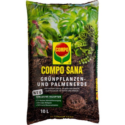 Compo Sana Substrat za zelene rastline in palme 10 l