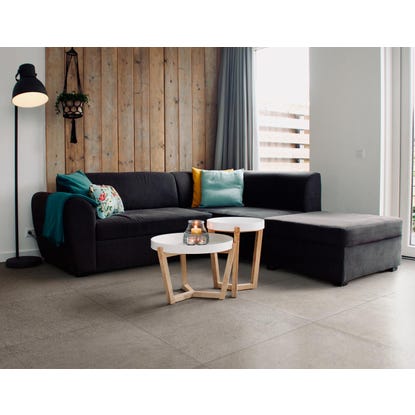 Home Ploščica iz porcelanskega gresa Cemento Acciaio 75 cm x 75 cm