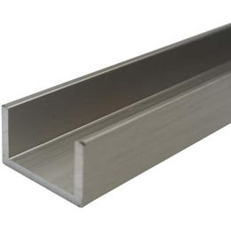 Arcansas U-profil 2,5 cm x 100 cm, aluminij