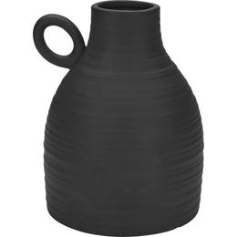 Vaza iz kamenine Ancient Secrets 13,2 cm x 12,7 cm x 16,5 cm Črna