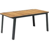 Jedilna miza Olary 160 cm x 90 cm x 75,5 cm Akacijev les Temno siva