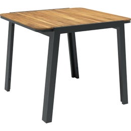 Jedilna miza Olary 90 cm x 90 cm x 75,5 cm Akacijev les Temno siva
