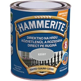 Hammerite Sijajni lak za kovino Smooth srebrna 750 ml