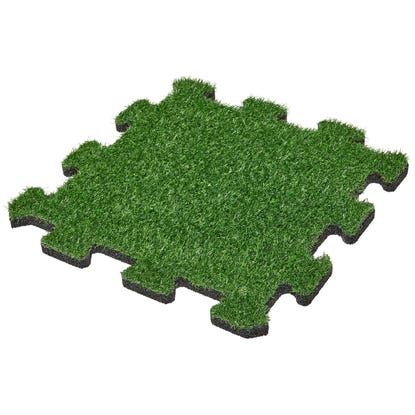 MAX 3 Gumijasta ploščica Puzzle 500 mm x 500 mm x 25 mm umetna trava
