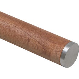 Zaključna kapica za lesena oprijemala Ø 40 mm ravna nerjavno jeklo