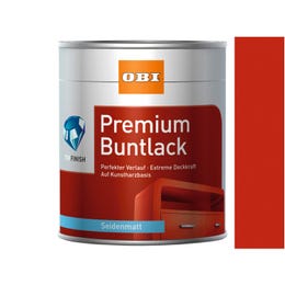 OBI Premium Barvni lak ognjeno rdeči polsijajni 125 ml