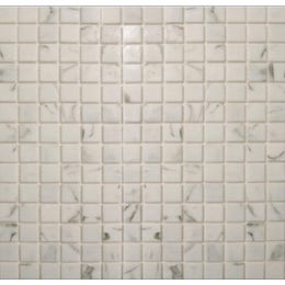 Mozaična ploščica iz stekla in marmorja črna, bela 33 cm x 33 cm