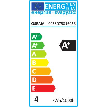 Osram LED sijalka Classic A v obliki žarnice mat E27, 2,5W 45 lm rdeča