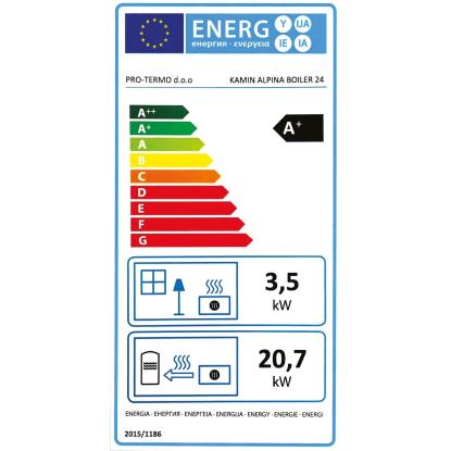 Pro-termo Kaminska peč Alpina Boiler Etaž 24 rdeča 24 kW