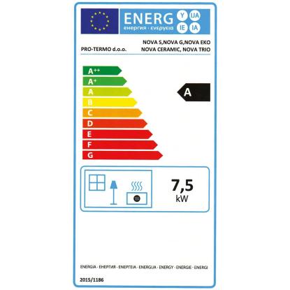 Pro-termo Kaminska peč Nova G črna 7,5 kW