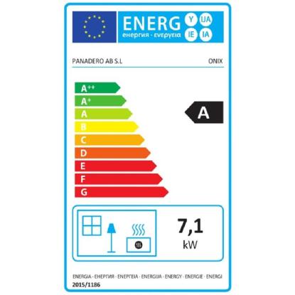 Panadero Kaminska peč Onix 3V Ecodesign 7,1 kW črna EEK: A+