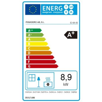 Panadero Kaminska peč C-101-S Ecodesign 8,9 kW črna EEK: A+