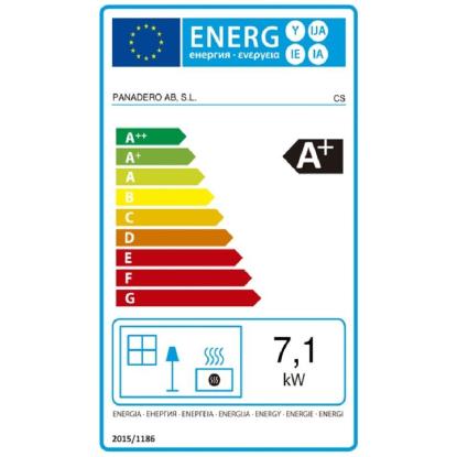 Panadero Kaminska peč CS Ecodesign 7,1 kW črna EEK: A+