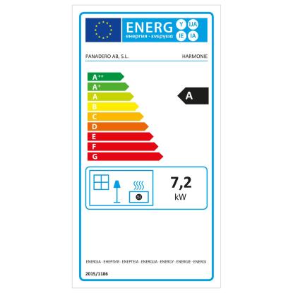 Panadero Kaminska peč Harmonie 3V Ecodesign 7,2 kW črna EEK: A