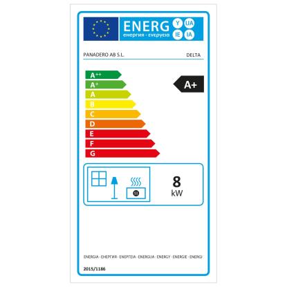 Panadero Kaminska peč Alba Ecodesign 9,5 kW črna EEK: A