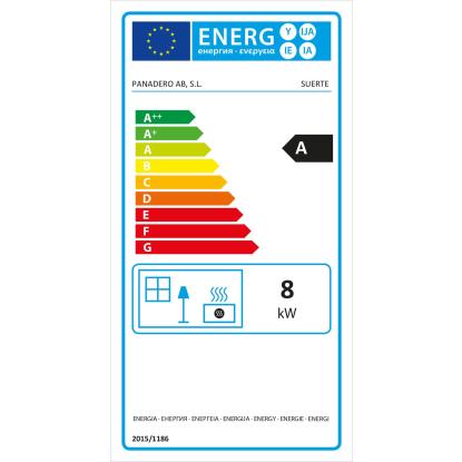 Panadero Kaminska peč Suerte Ecodesign 8 kW črna EEK: A